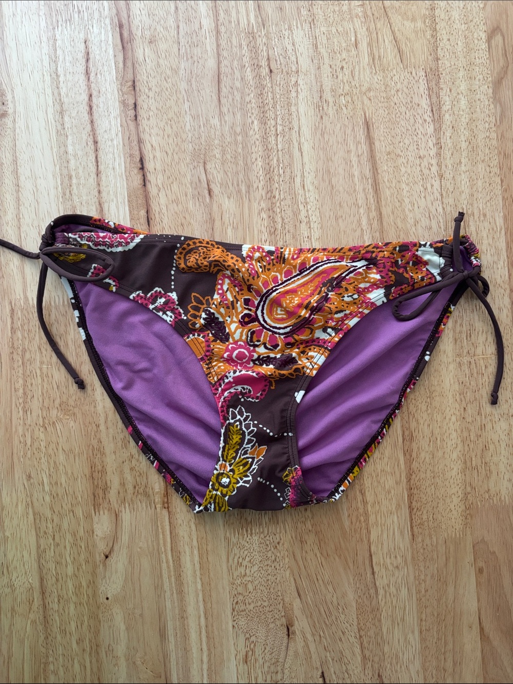 Athleta side tie printed bikini bottom